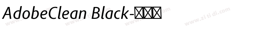 AdobeClean Black字体转换